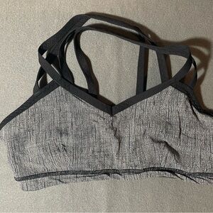 Lululemon Women's Black and Gray Strappy bathing suit top